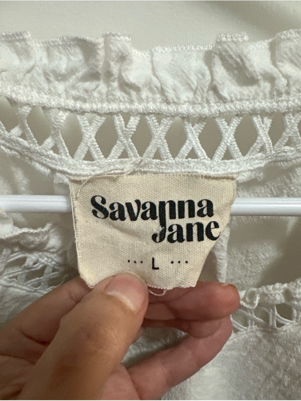 Savanna Jane White Peasant Blouse with Pink & Yellow Floral Embroidery - Picture 2 of 3